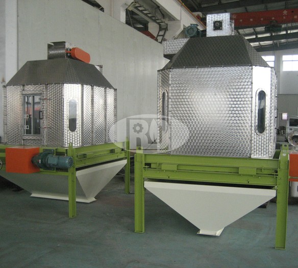 Counterflow Cooler for Palm Shell Pellets