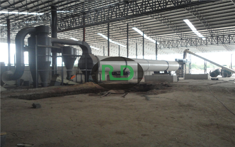 3 tons per hour wood pellet drying line