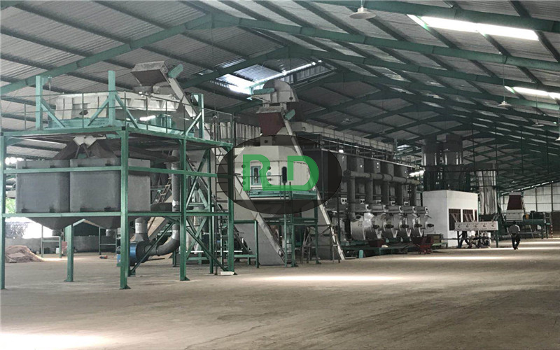 Indonesia 10 tons per hour biomass wood pellet production line