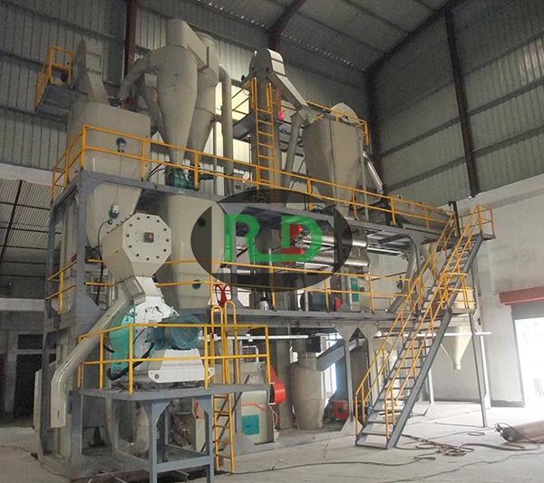 Bangladesh 3-5 tons per hour livestock and poultry feed production line